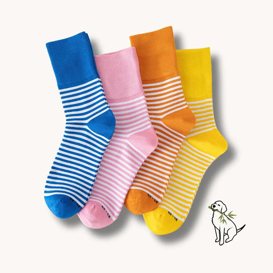 Höga färgglada strumpor 4-Pack OnWear